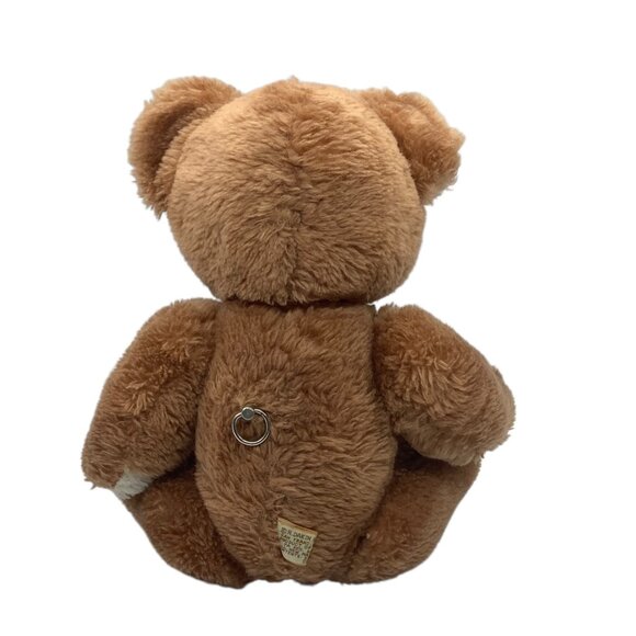 Vtg 1973 Dakin Teddy Bear Plush Stuffed Animal Korea Musical Windup Jointed 12" - Picture 5 of 6